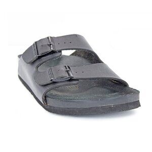 Black Birkenstock Womens Arizona Essentials Slide Sandal: Size 35